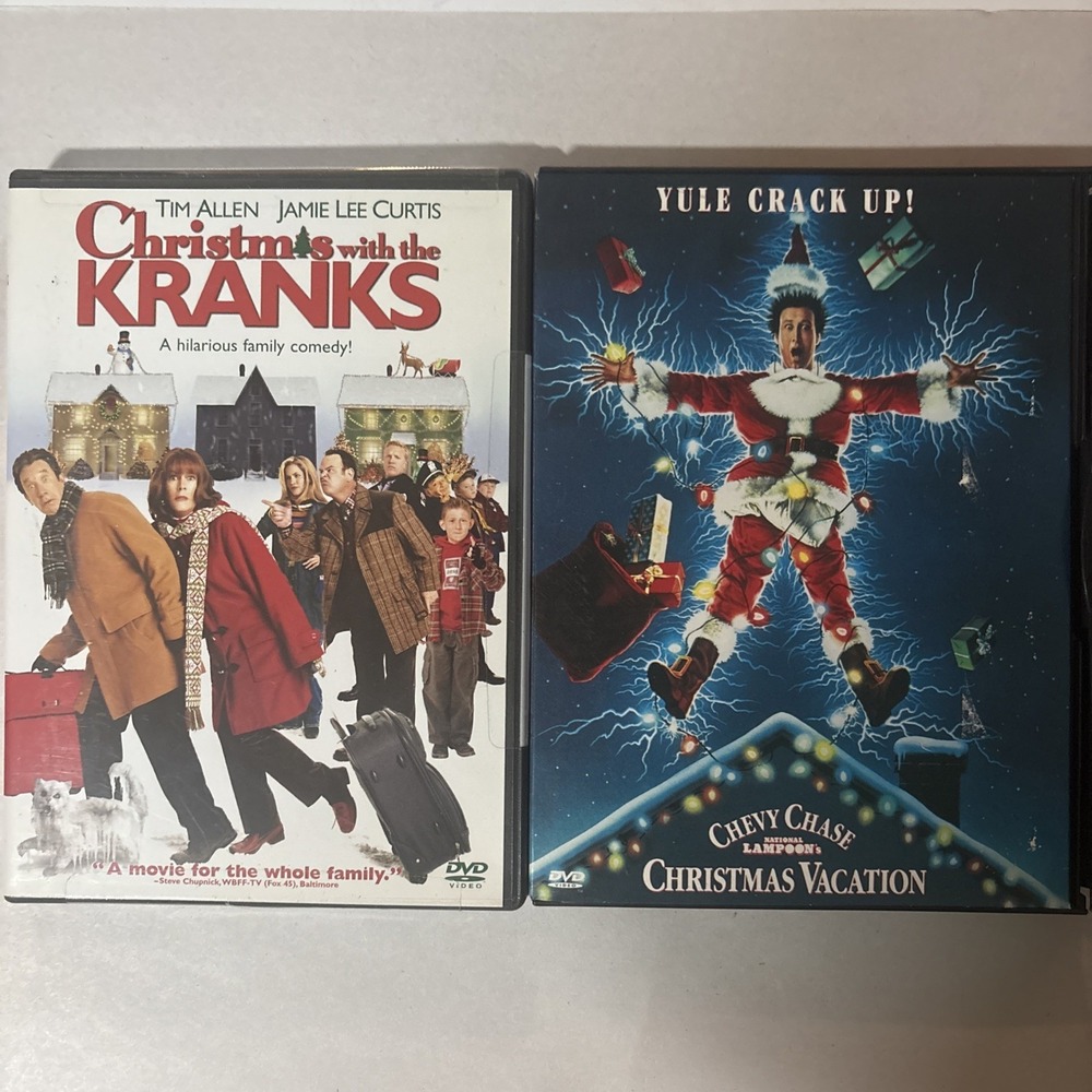 Christmas with the Kranks + Christmas Vacation DVD Holiday Comedy Lot EUC